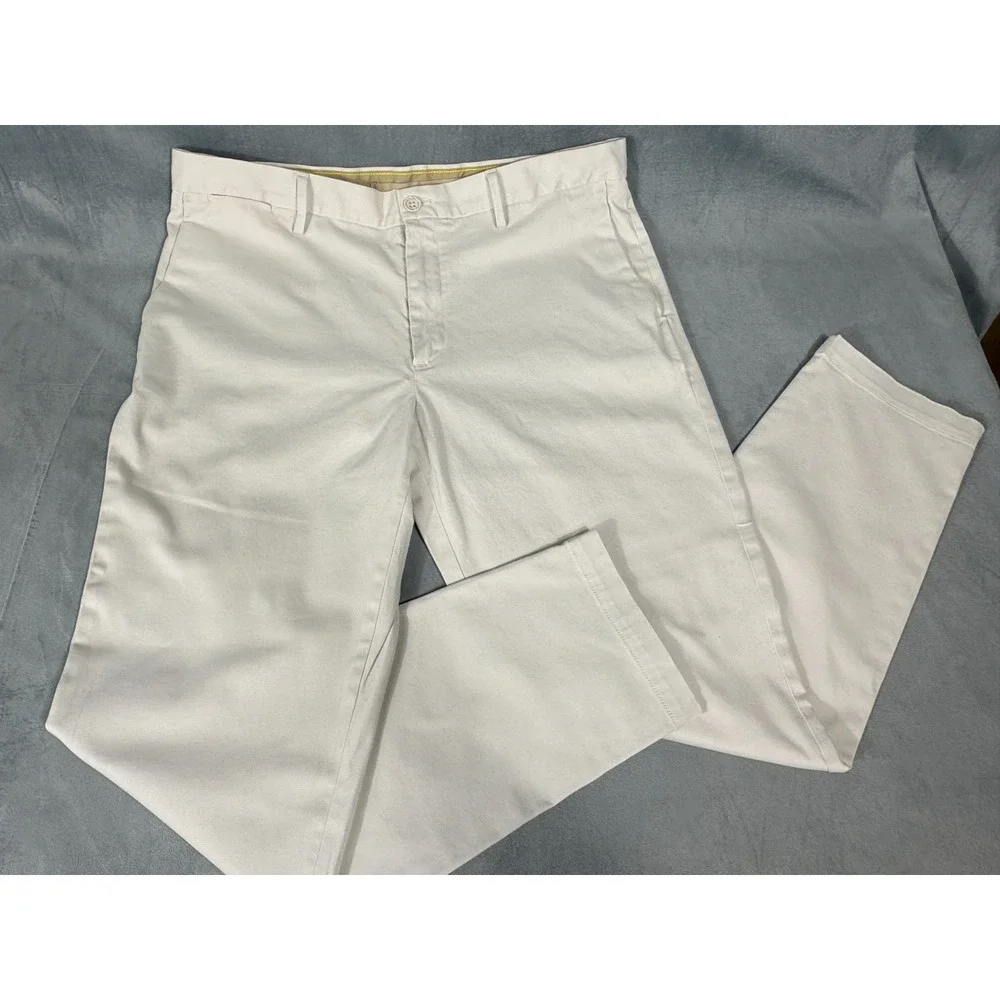 BR Banana Republic Pants Mens 36x32 Beige Tapered Fit Chino RMC Preppy‎ Academia